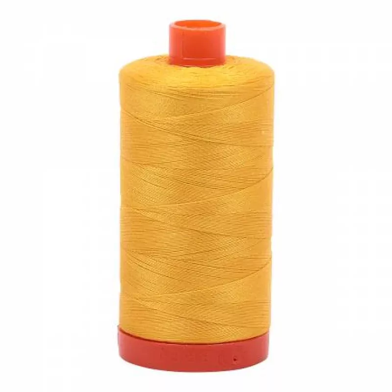Mako Cotton Thread Solid 50wt 1422yds Yellow MK50-2135