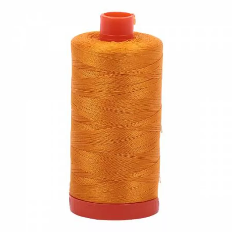 Mako Cotton Thread Solid 50wt 1422yds Yellow Orange MK50-2145