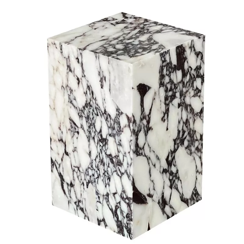 Marble Side TableSquare End Table Arabescato
