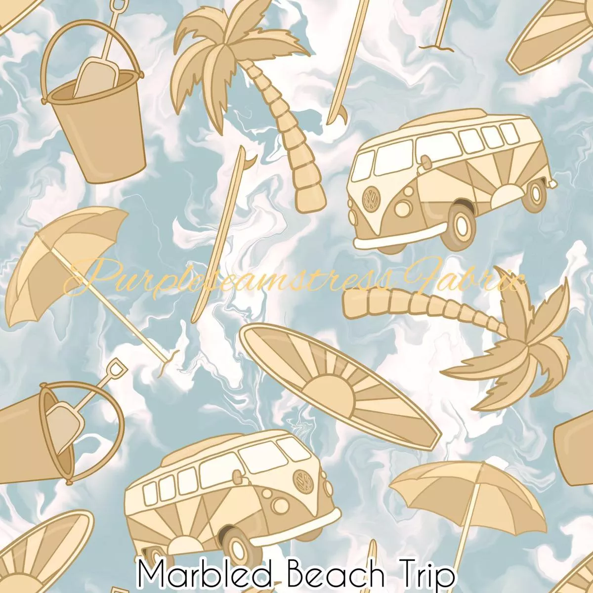 Marbled Beach TripFabric