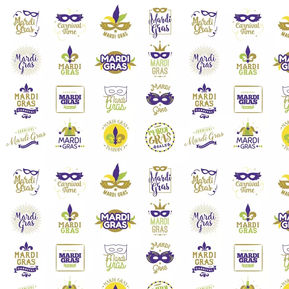 Mardi Gras Signs Fabric
