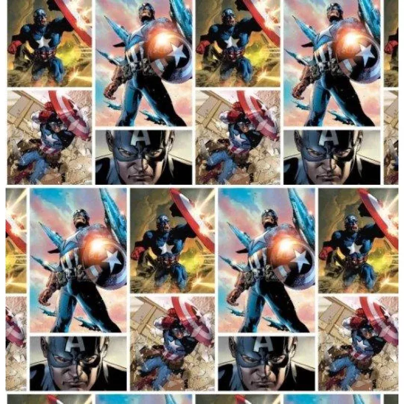Marvel Captain America Collage Digitally Printed