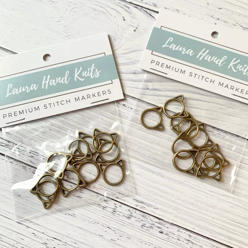 Medium Cat Stitch Markers – Set of 10