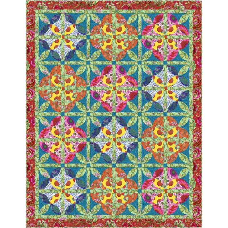 Melon Blossom Quilt Pattern by Tamarinis
