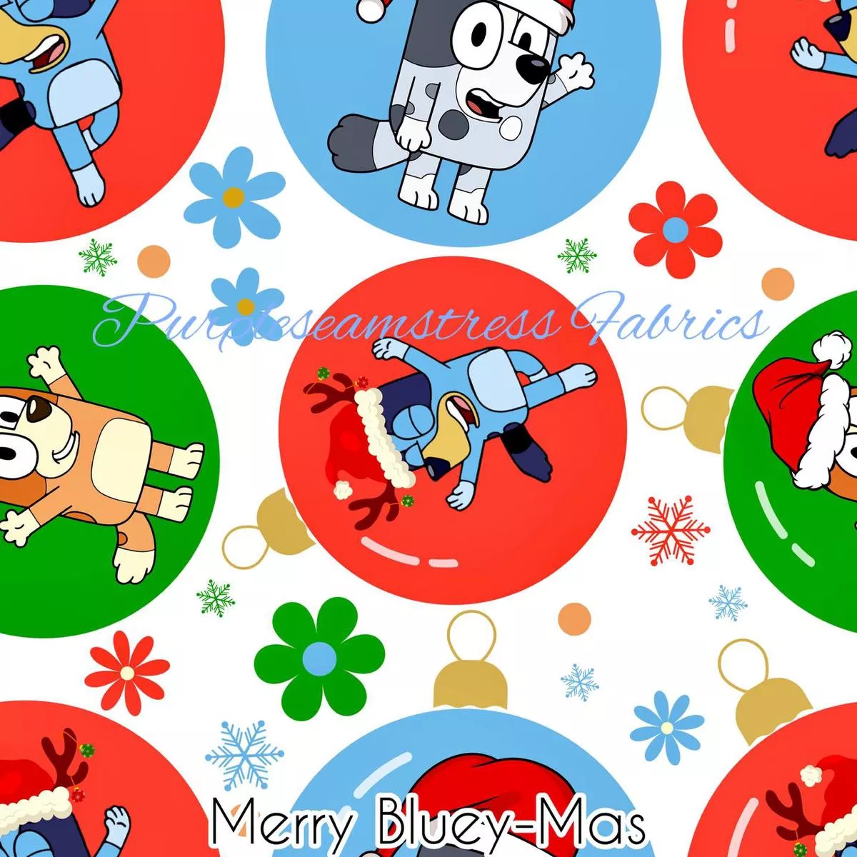 Merry Bluey-masFabric