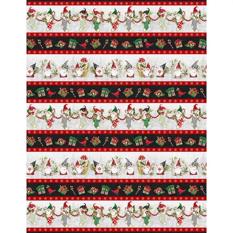 Merry Gnome-ments Repeating Stripe Multi Fabric