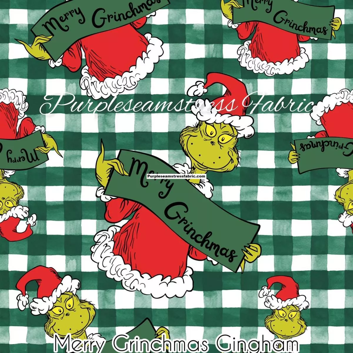 Merry Grinchmas GinghamFabric