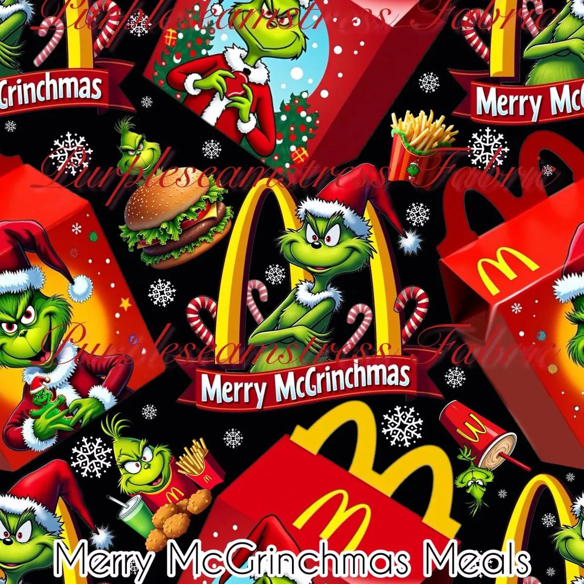 Merry McGrinchmas MealsFabric