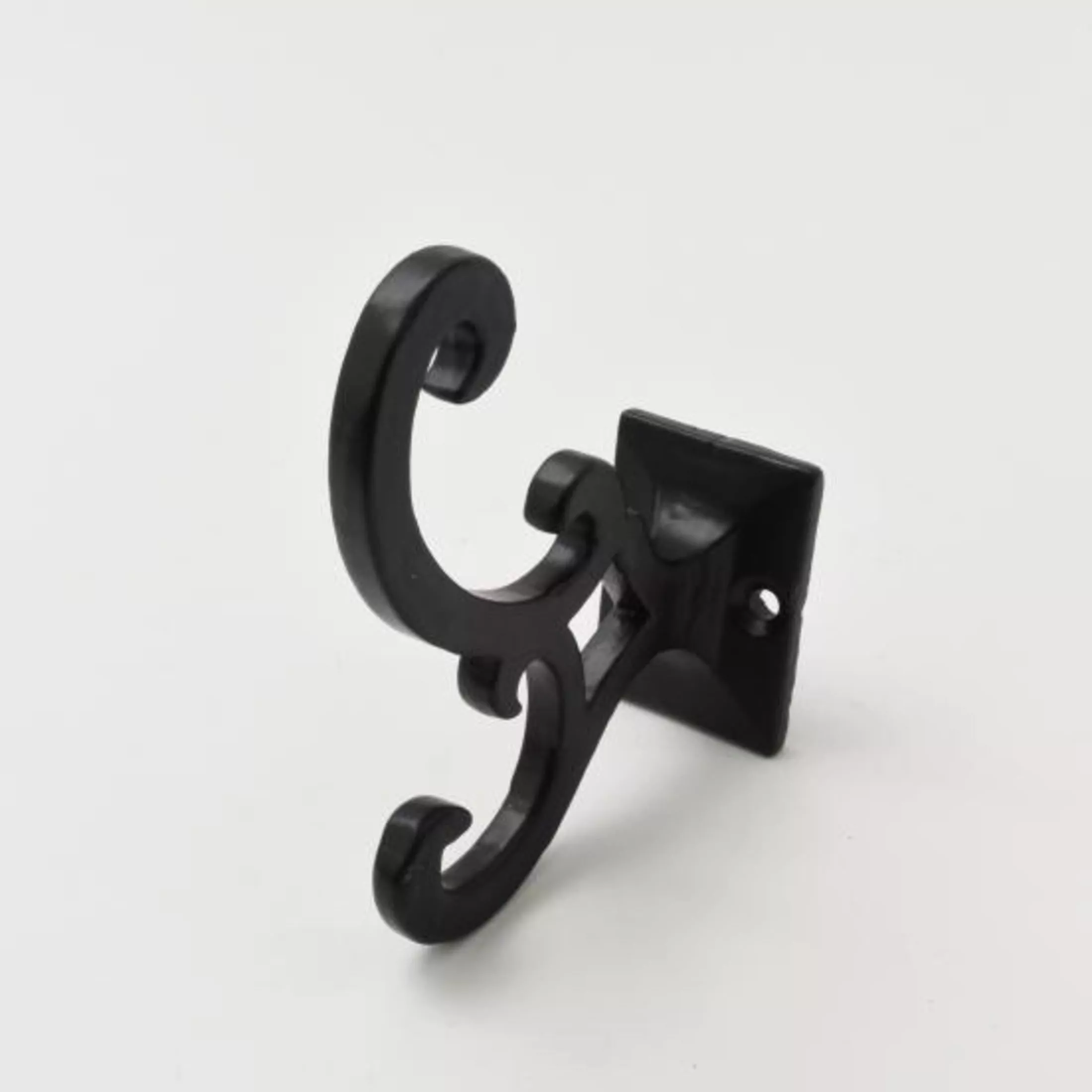 Metal Scroll Wall Hook, Black