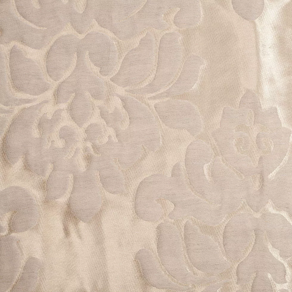 Metallic Gold/Beige Damask Polyester Brocade