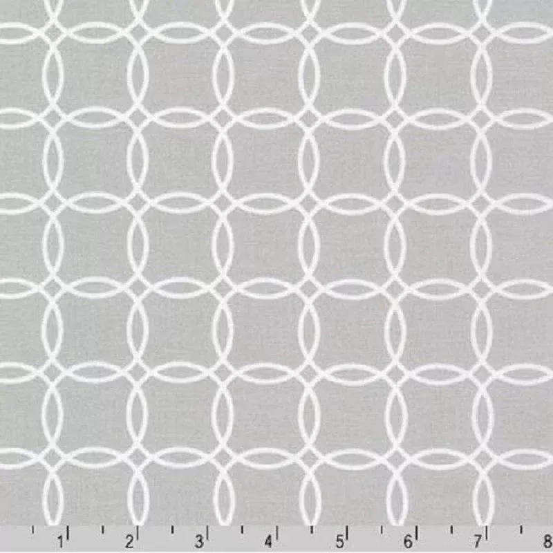 Metro Living White Interlocking Rings-Robert Kaufman-BTY