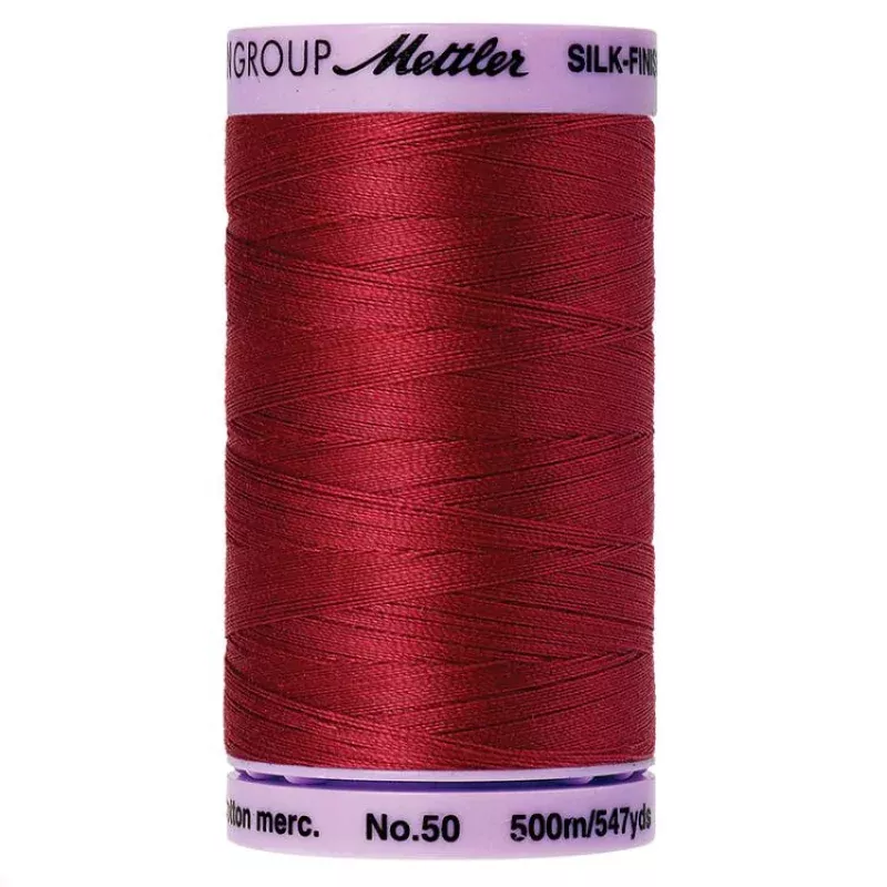 Mettler Silk-Finish 50wt Solid Cotton ThreadFire Engine | 547yd/500M