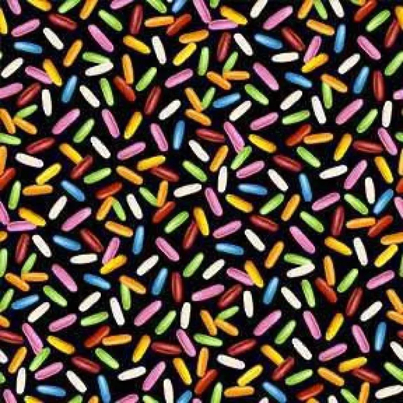 Michael Miller Sweet Magic Jelly Beans Black –DDC11924-BLAC-D