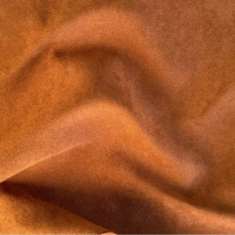 Mid-Weight Terrecotta Polyester Suede Cloth