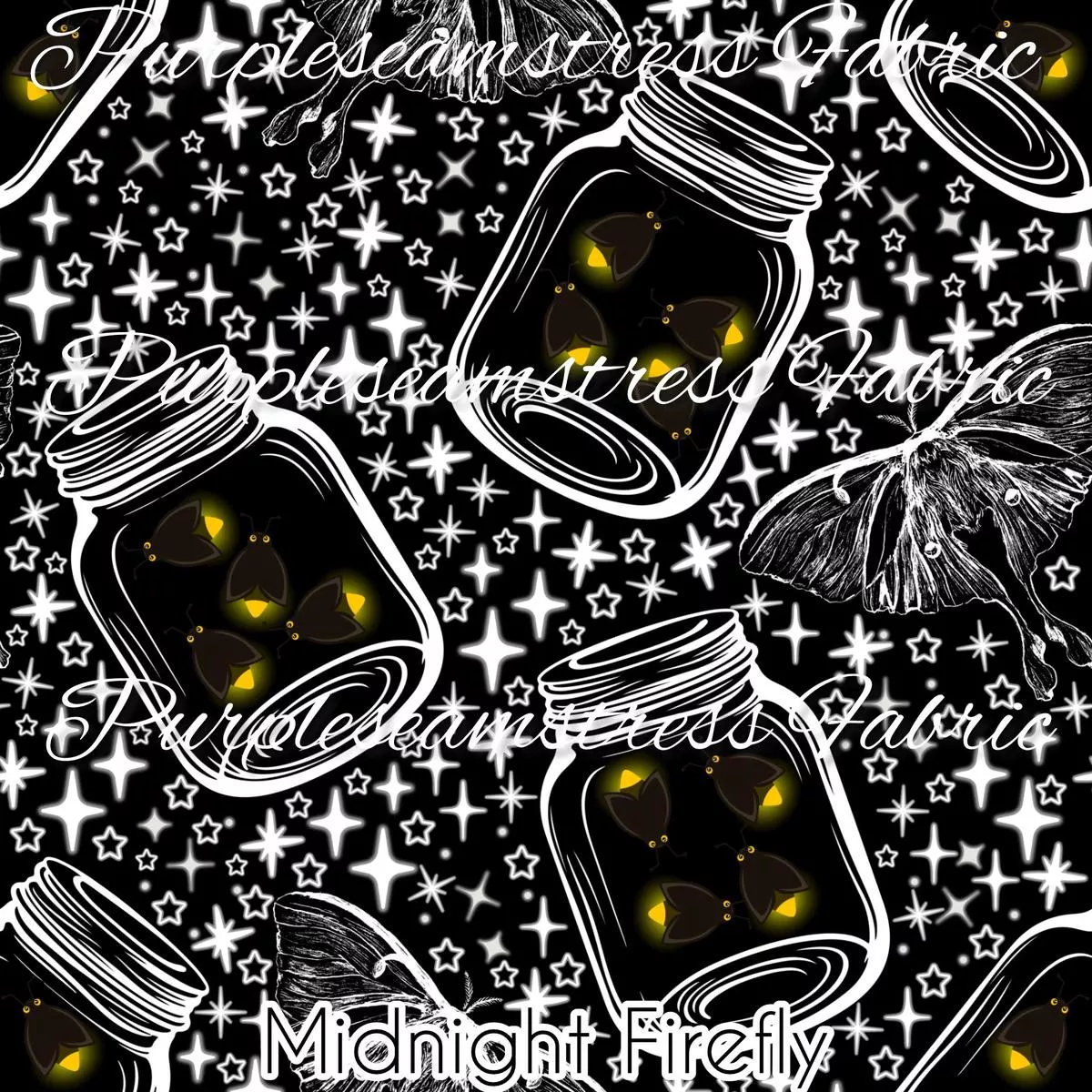 Midnight FireflyFabric