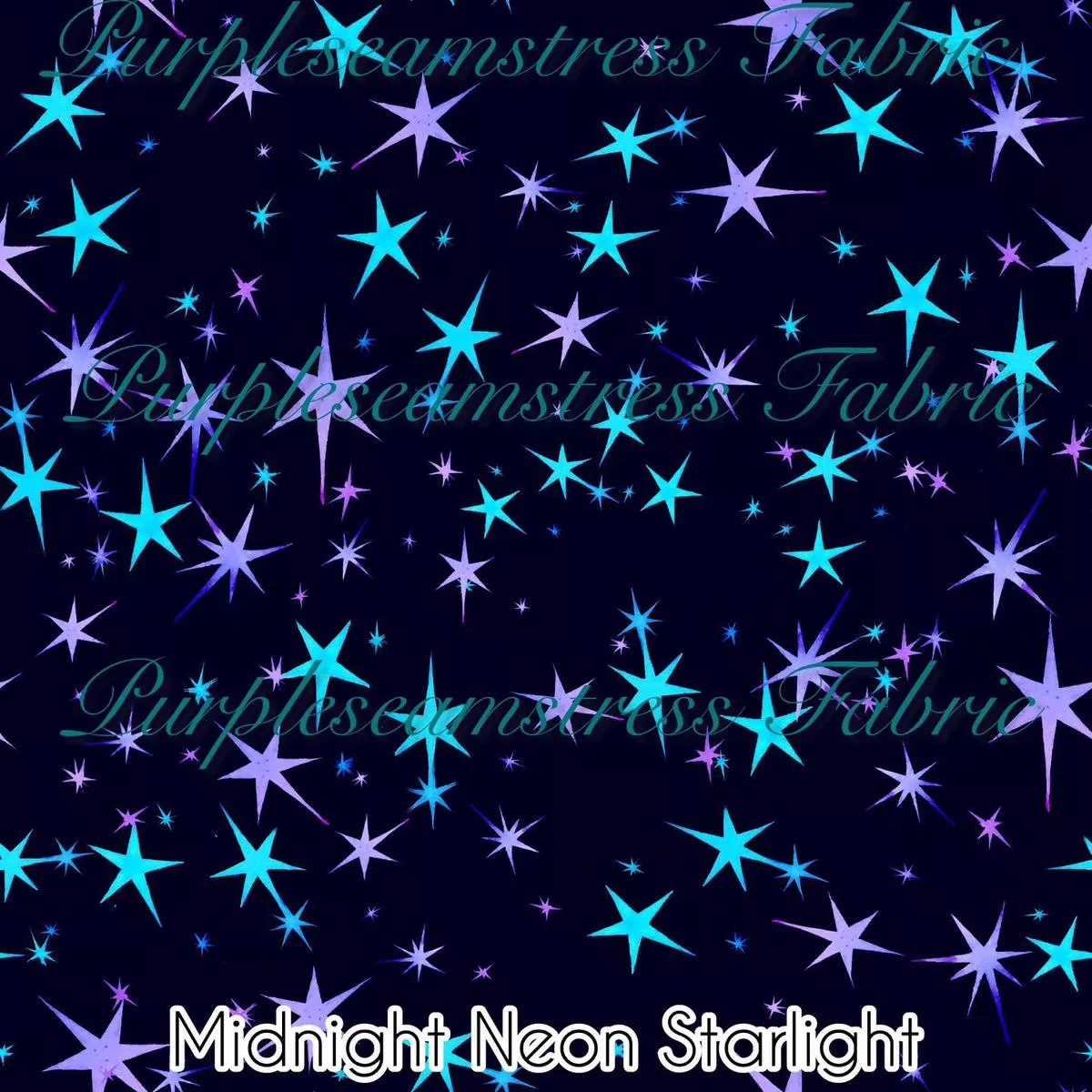 Midnight Neon StarlightFabric