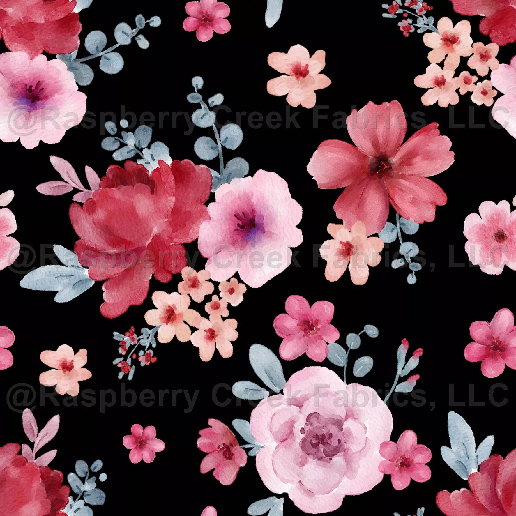 Midnight Pink Blossoms