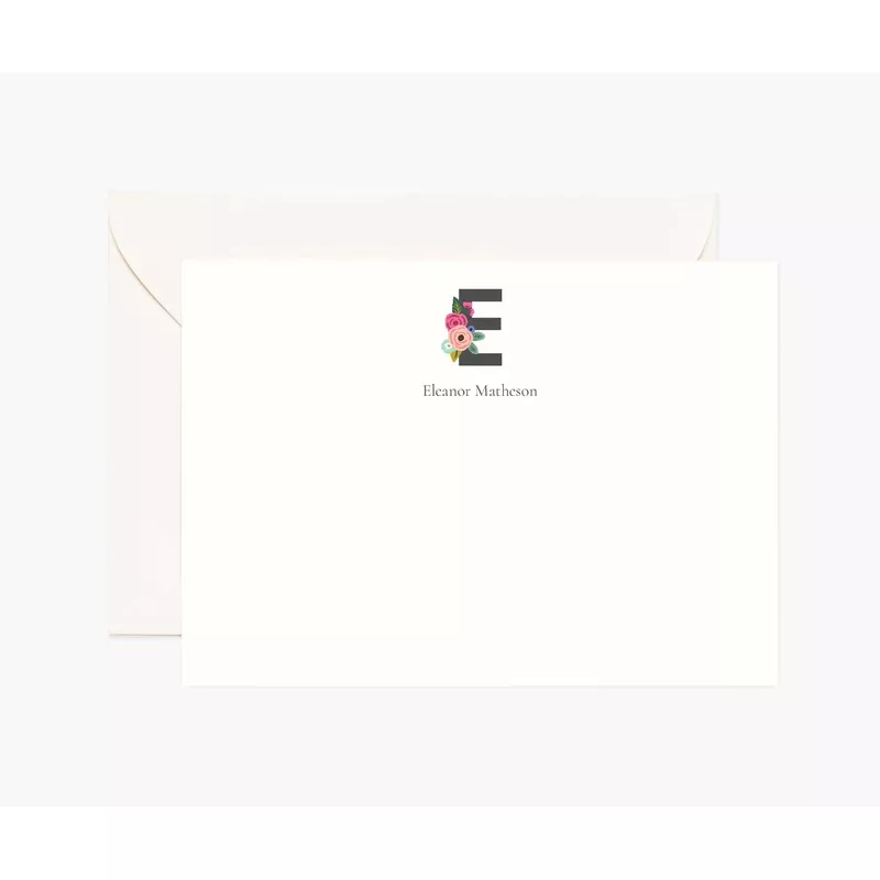 Monogram Personalized Stationery – E