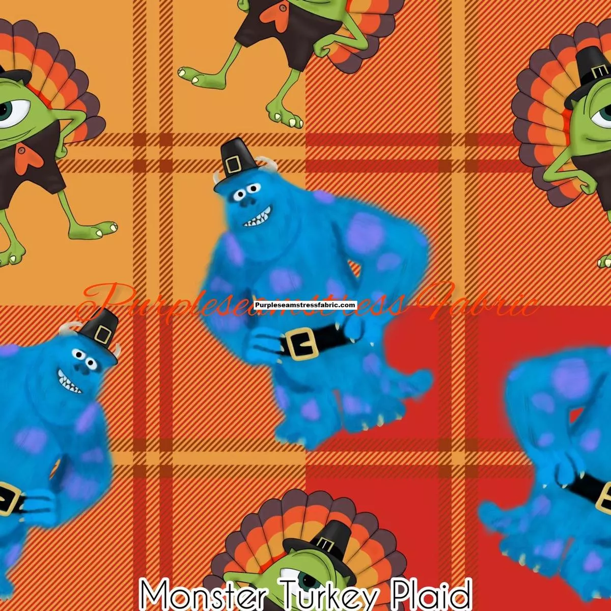 Monster Turkey PlaidFabric