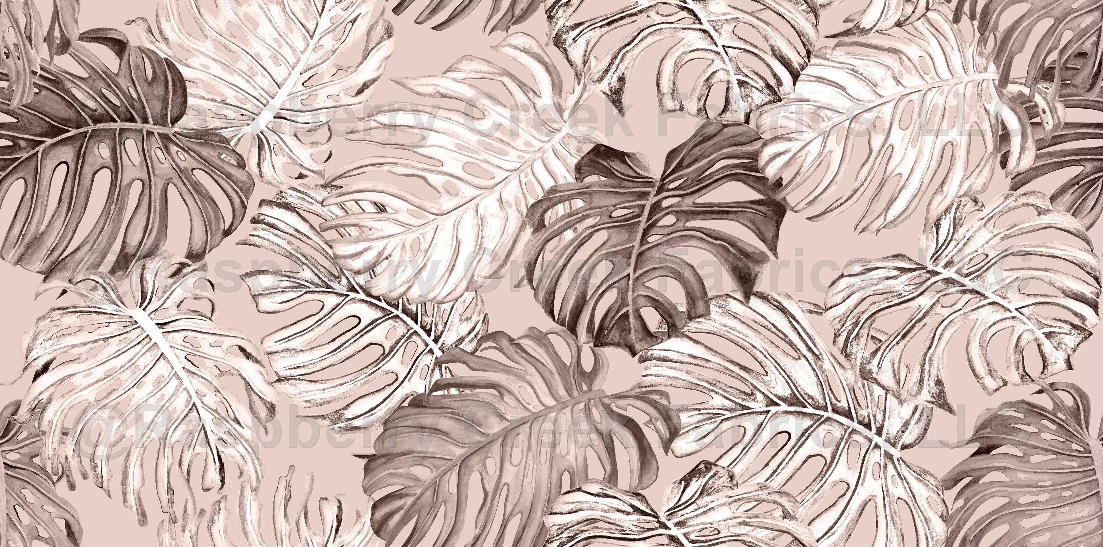 Monstera Leaves on Beige