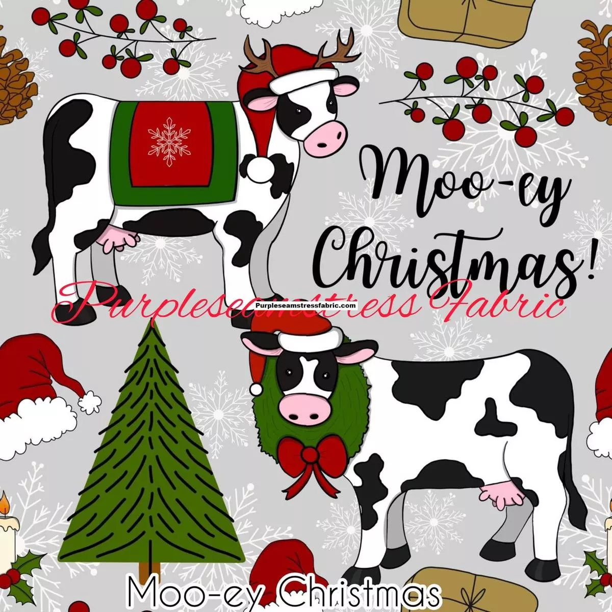 Moo-ey ChristmasFabric