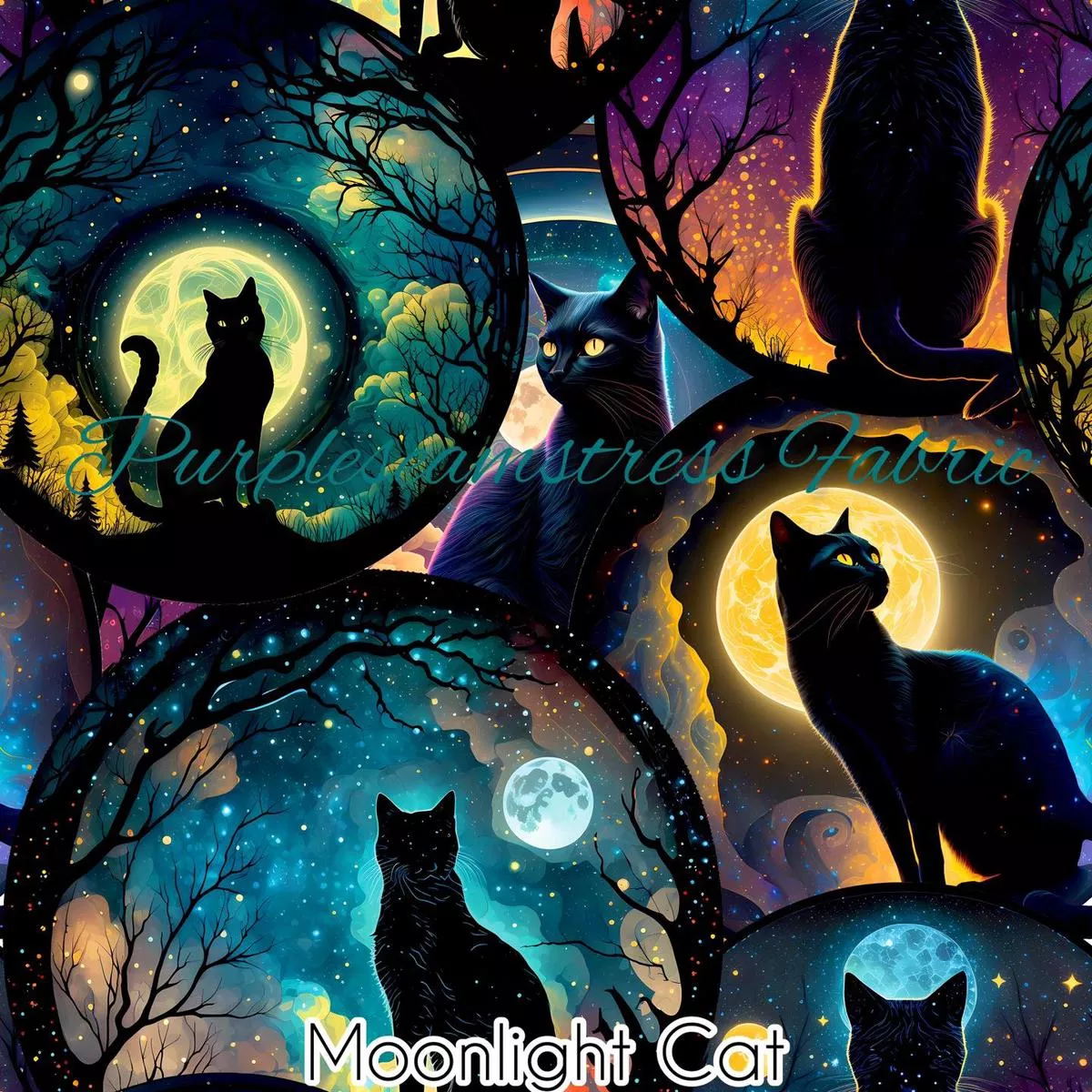 Moonlight CatFabric