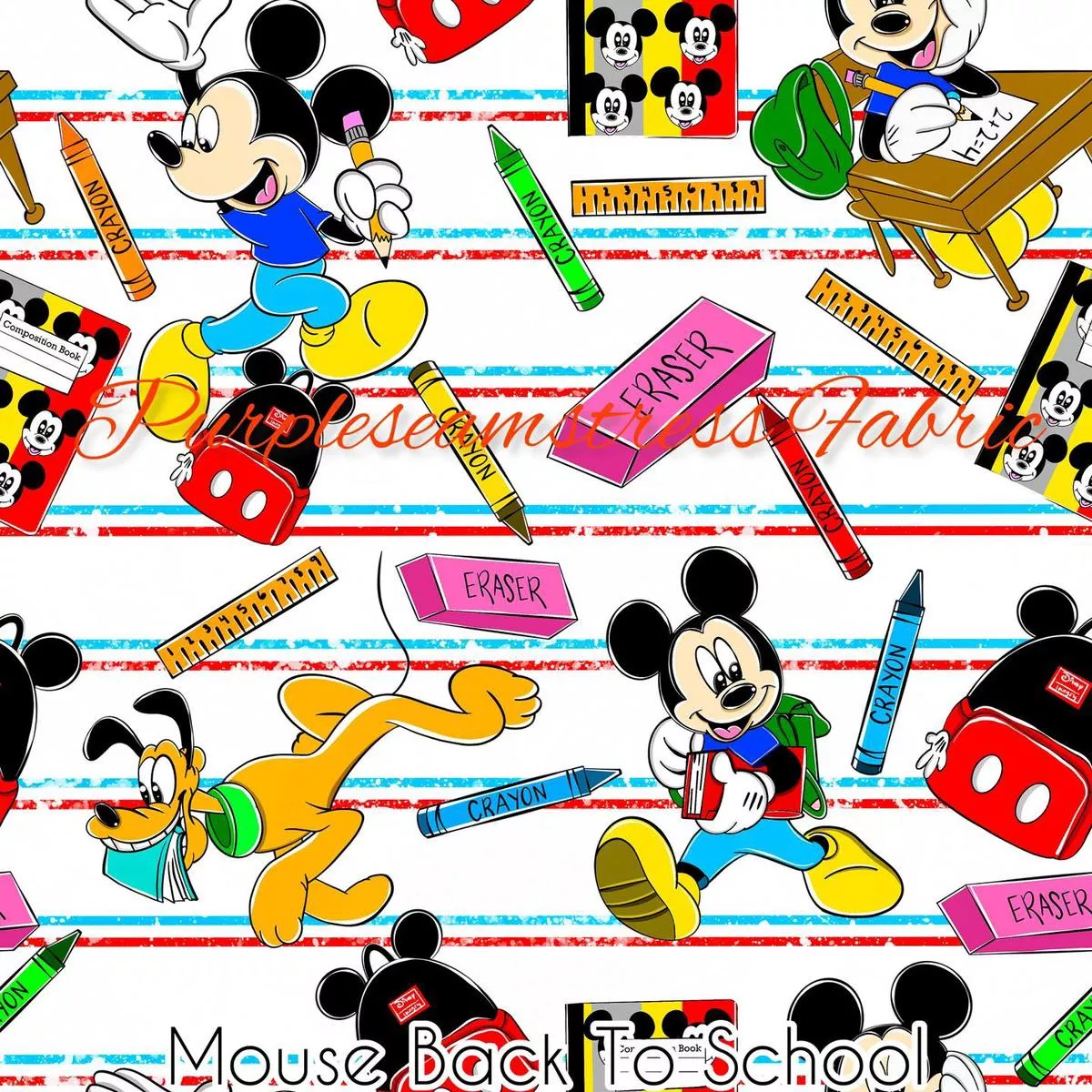 Mouse Back To SchoolFabric