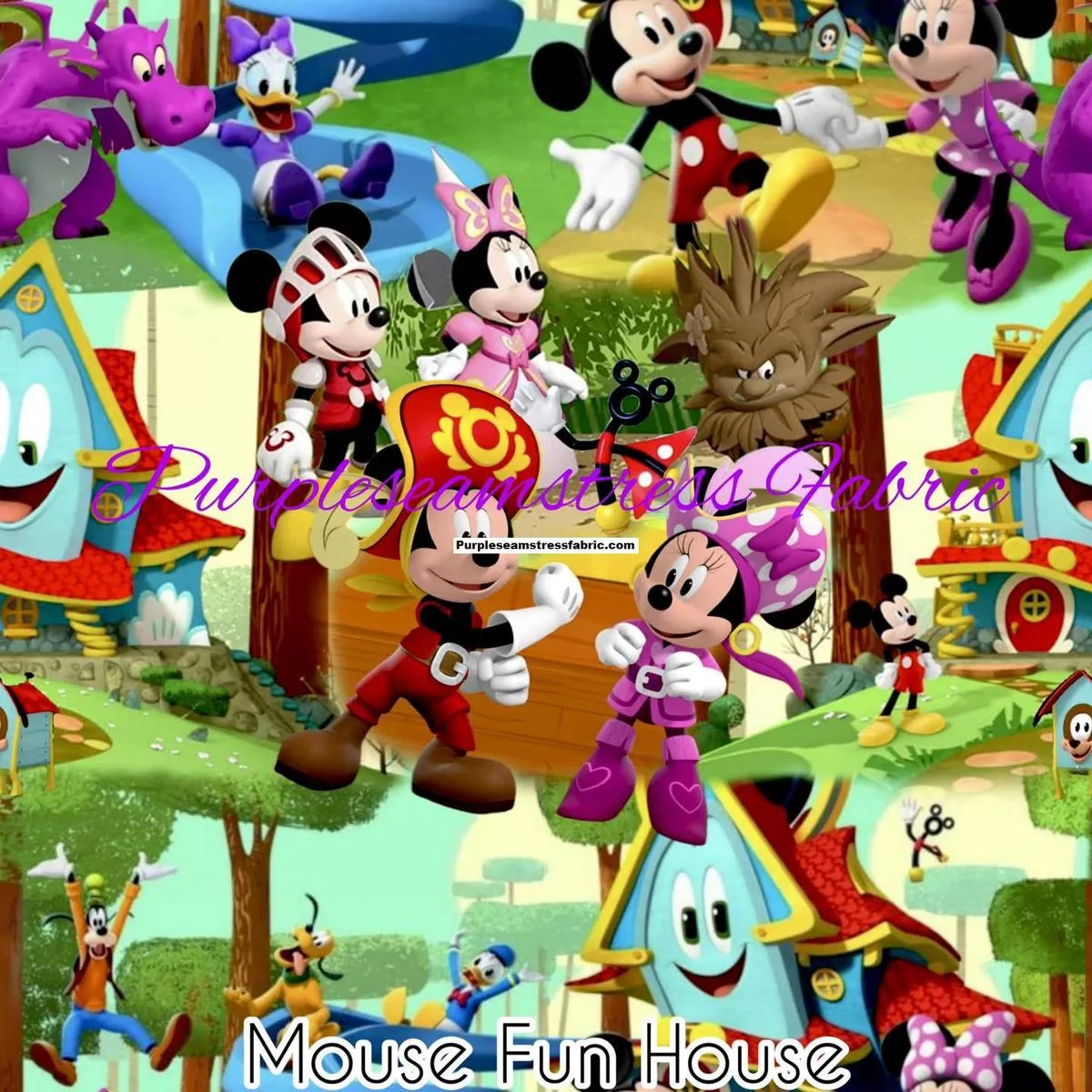Mouse Fun HouseFabric