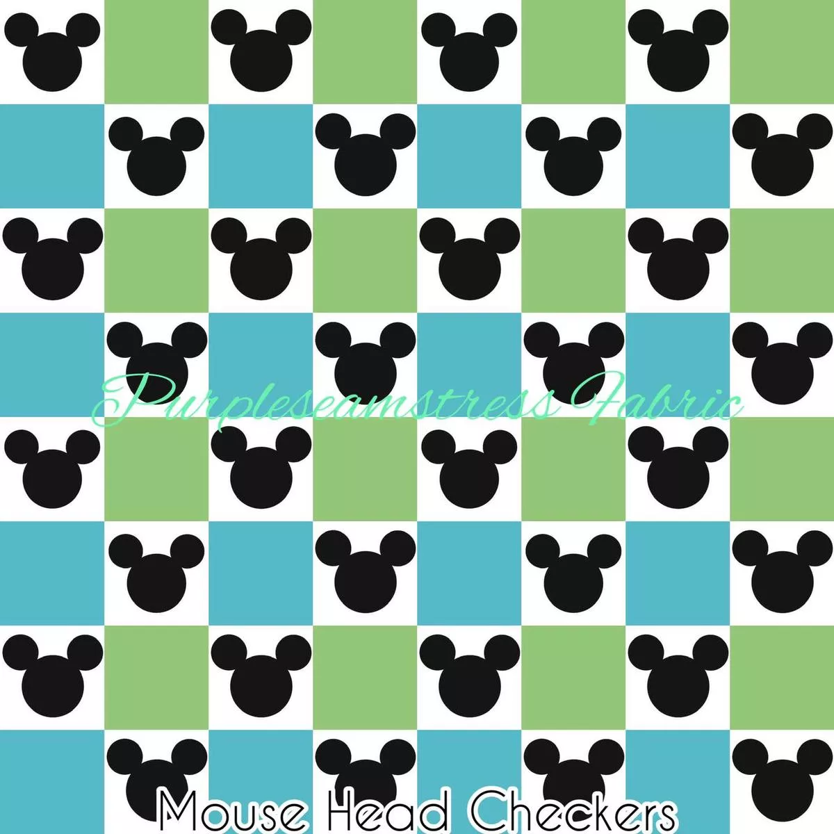 Mouse Head CheckersFabric