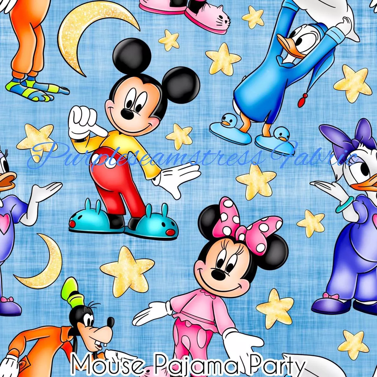 Mouse Pajama PartyFabric