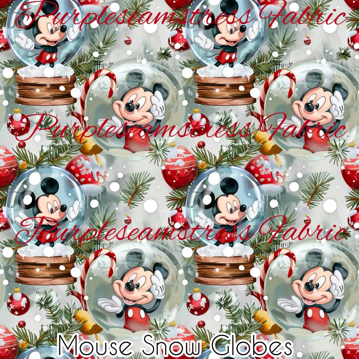 Mouse Snow GlobesFabric