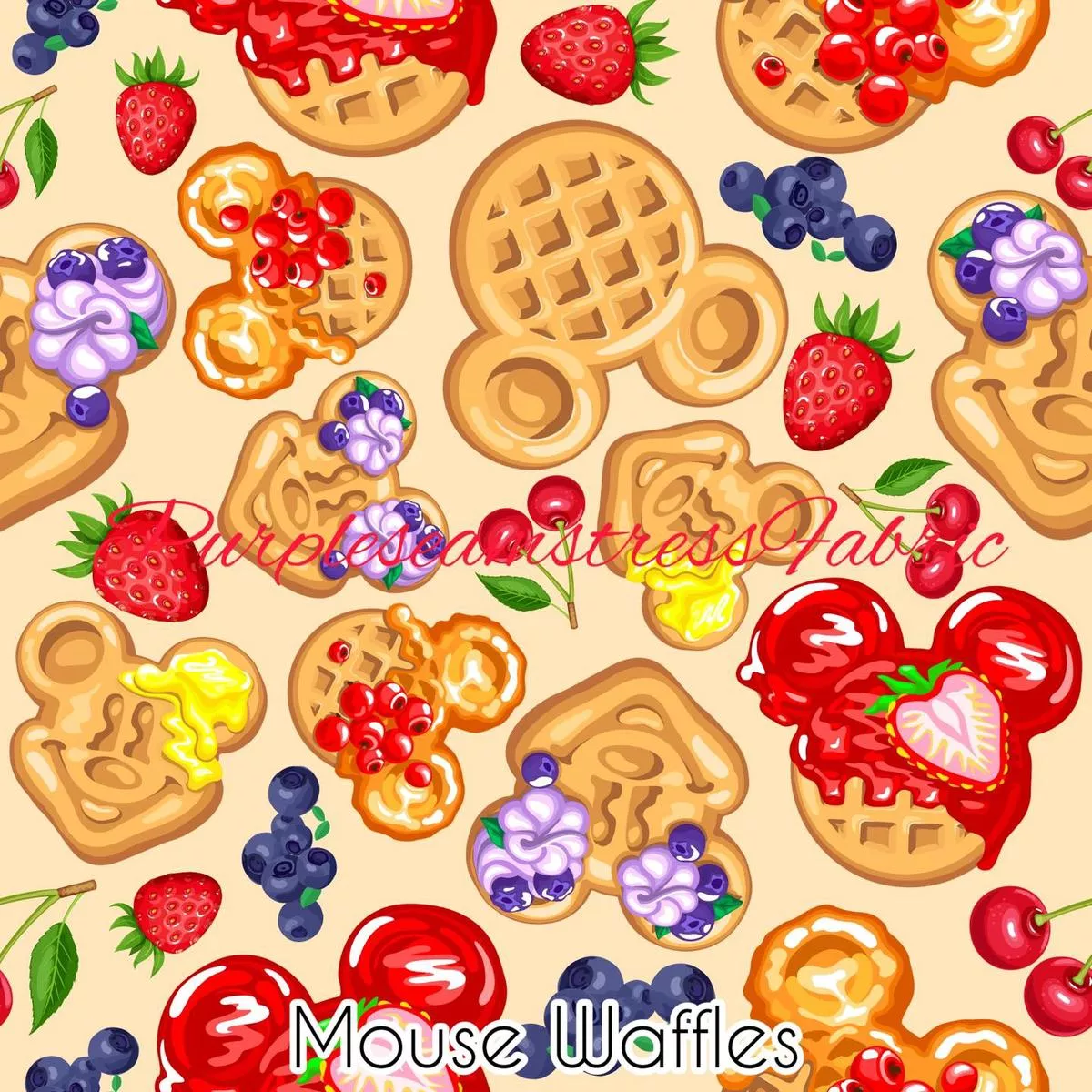 Mouse WafflesFabric