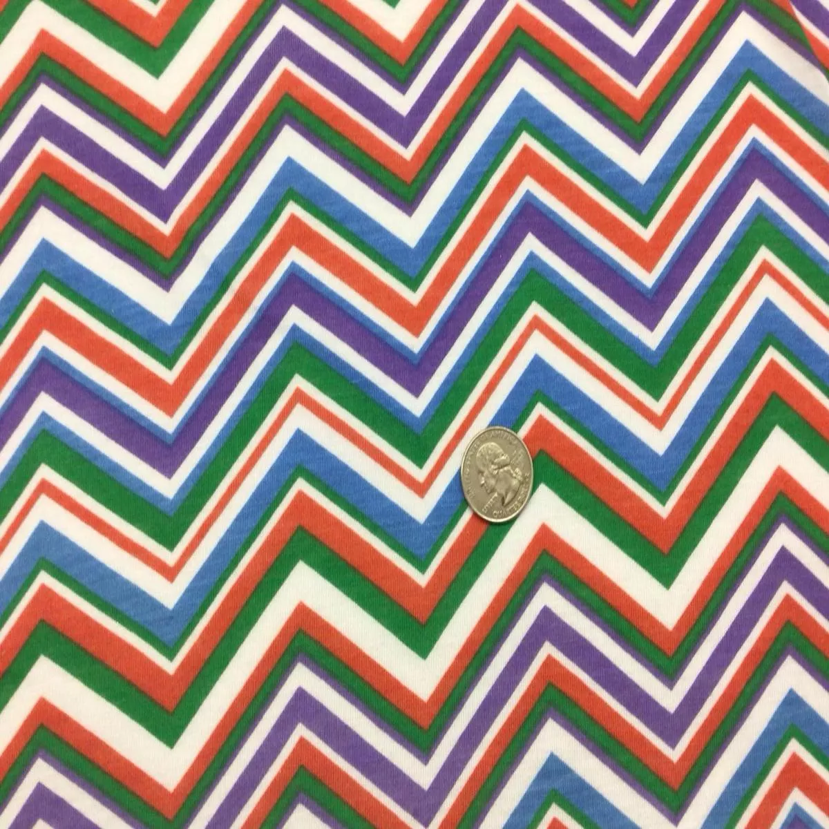 Multicolored Chevron Cotton Jersey …