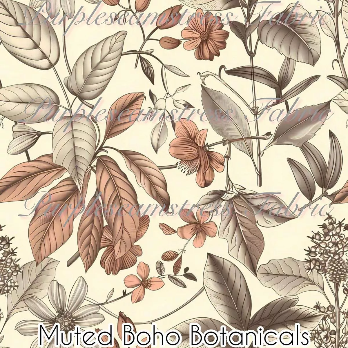 Muted Boho BotanicalsFabric
