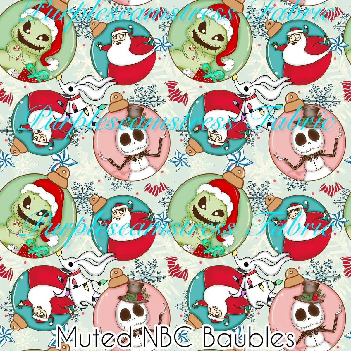 Muted NBC BaublesFabric
