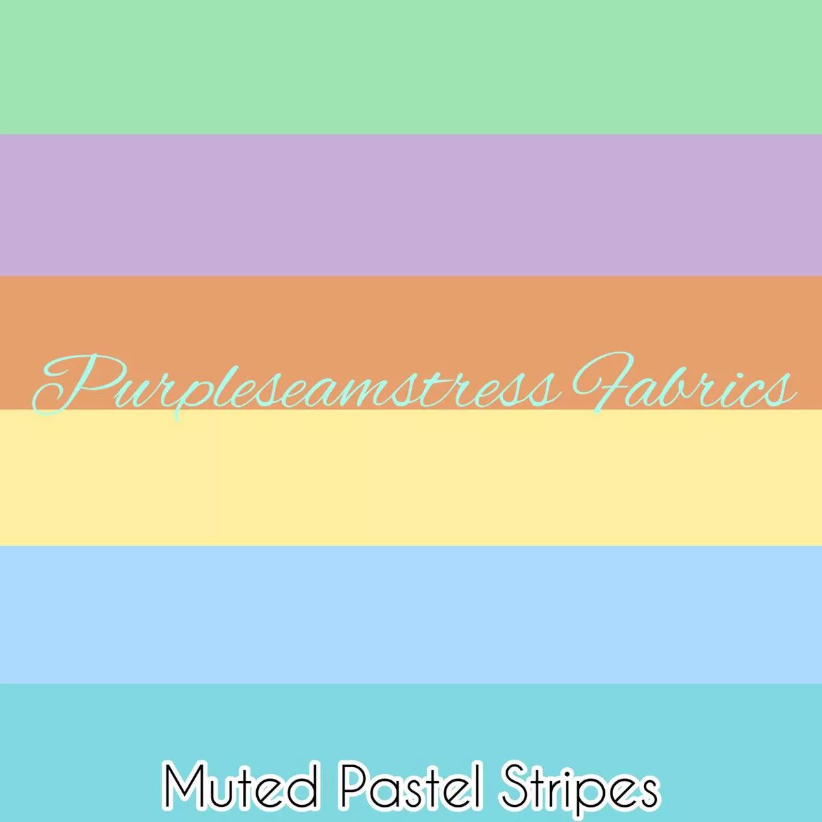 Muted Pastel StripesFabric