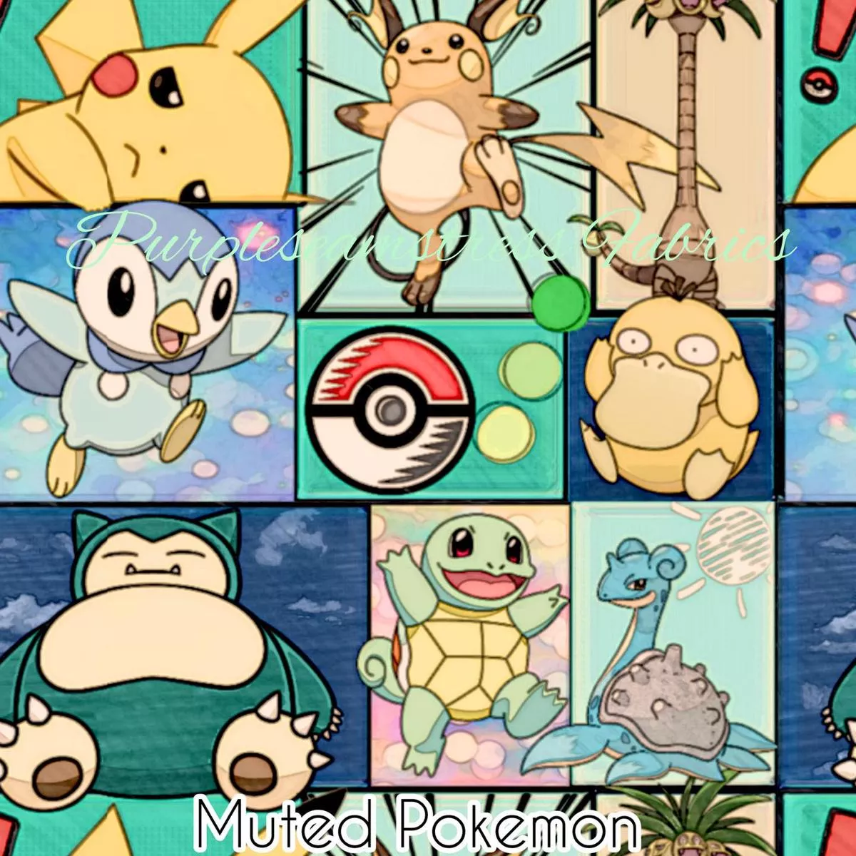 Muted PokemonFabric