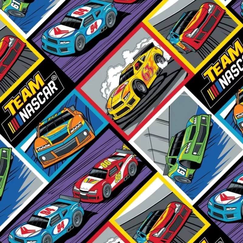 Nascar Racing Blocks 1-yard PRECUT
