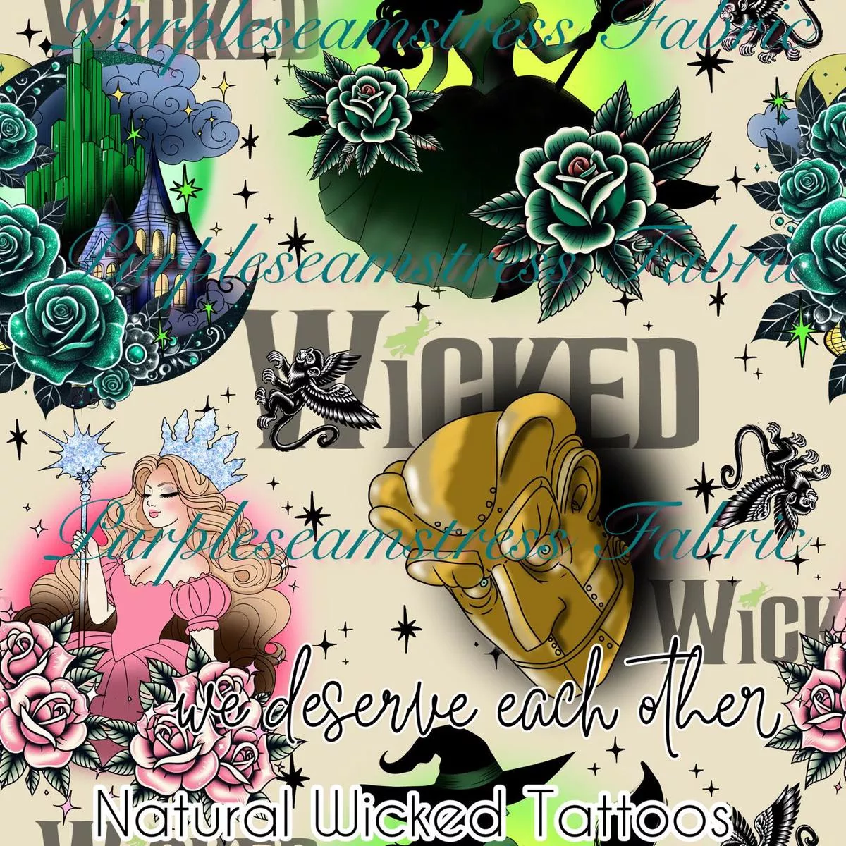 Natural Wicked TattoosFabric