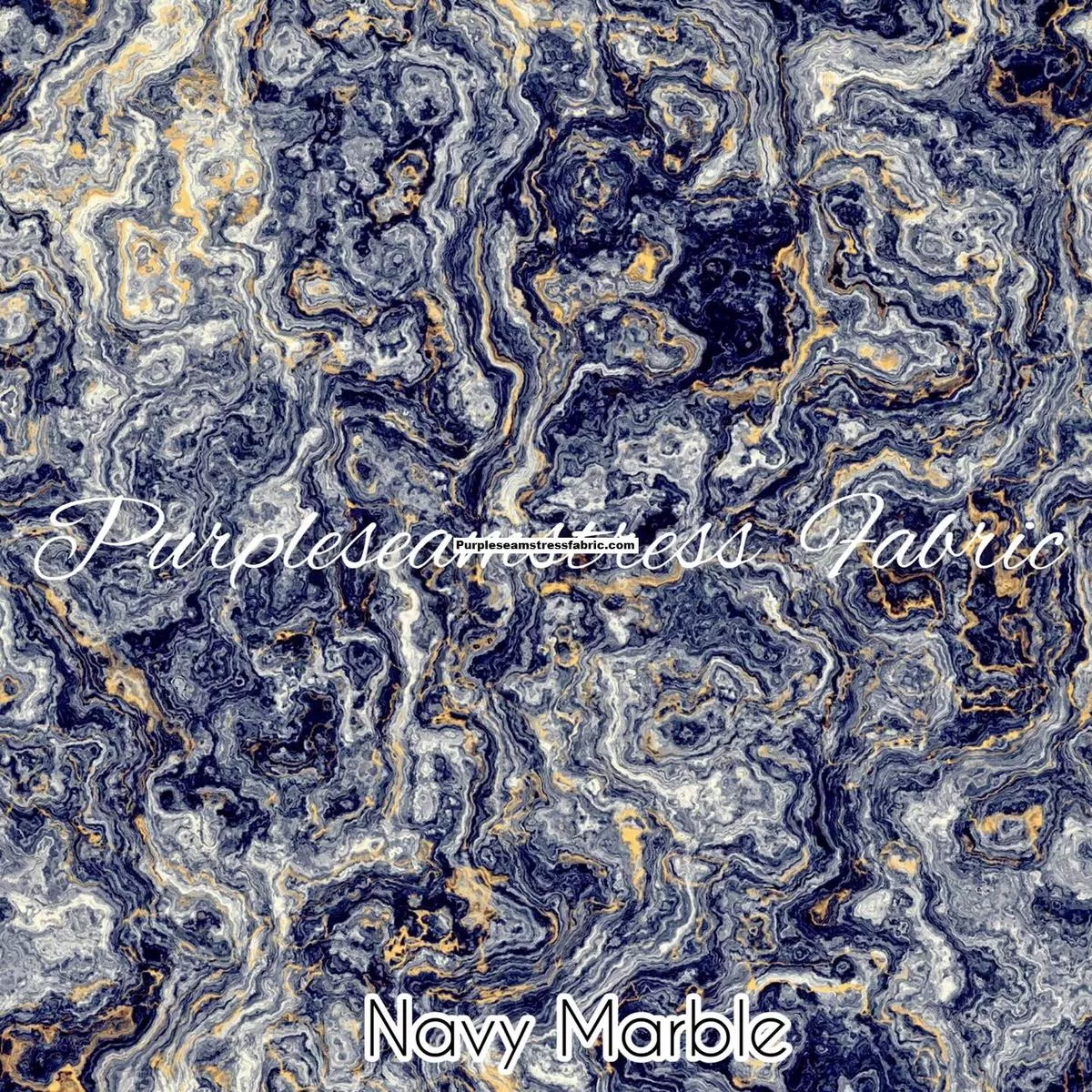 Navy MarbleFabric