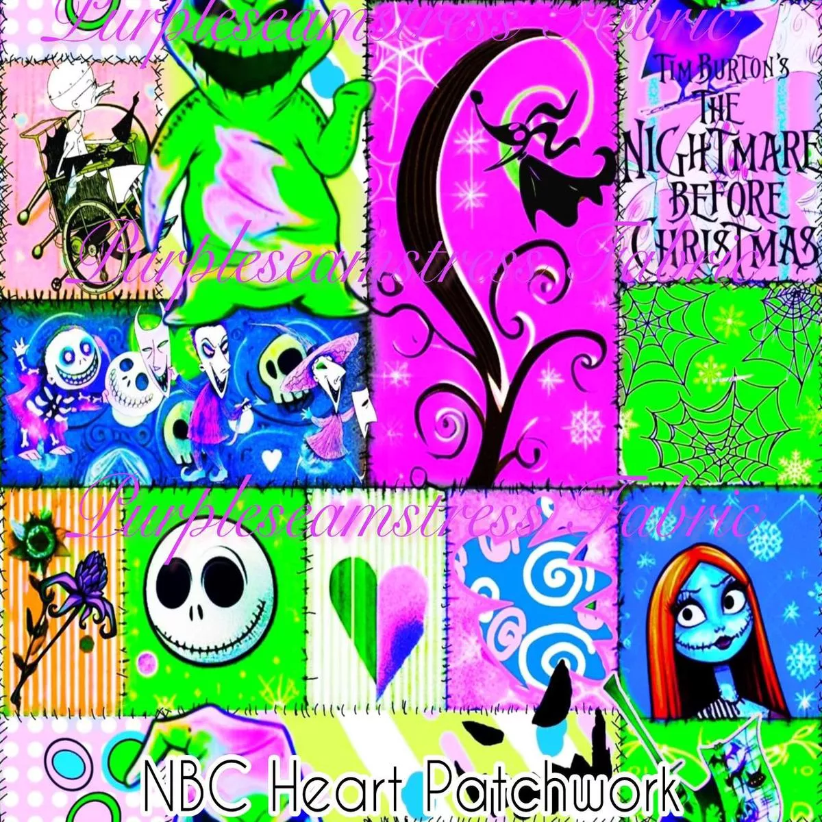 NBC Heart PatchworkFabric