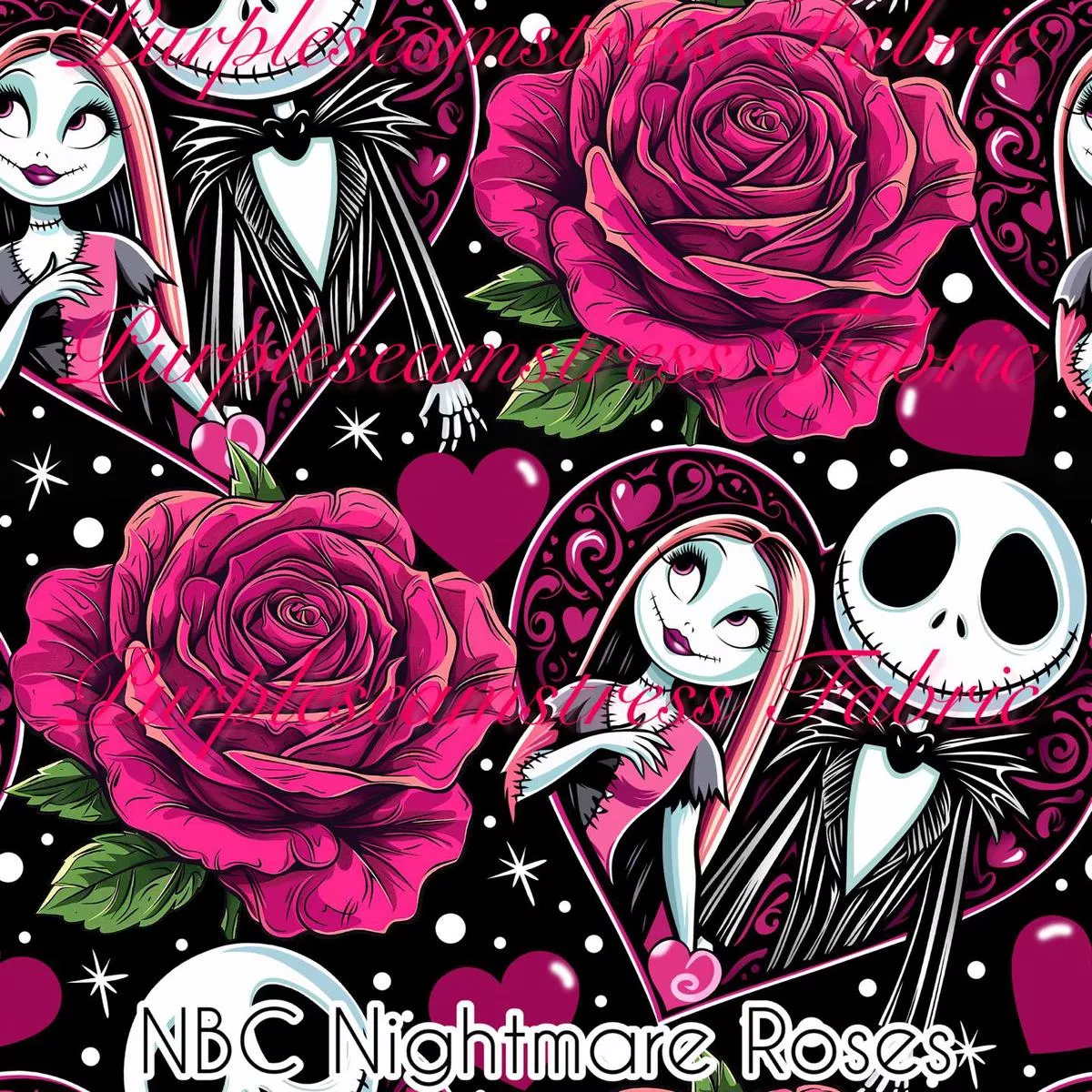 NBC Nightmare RosesFabric