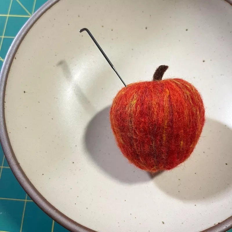 Needle Felted Apple