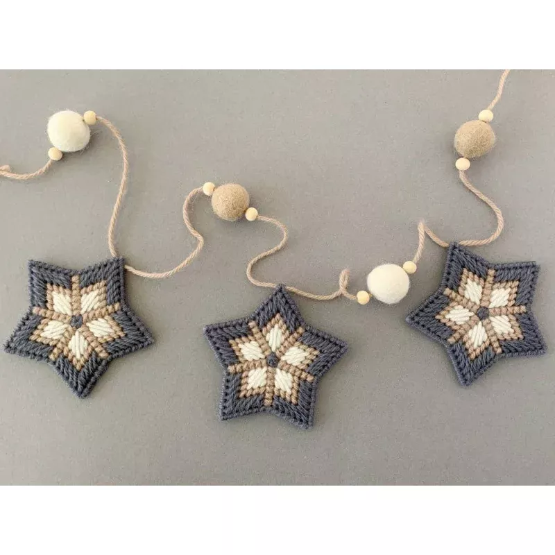 Needlepoint star garland kit kit