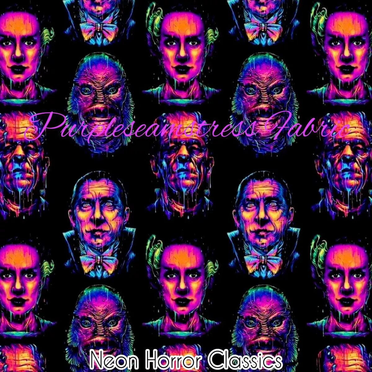 Neon Horror ClassicsFabric