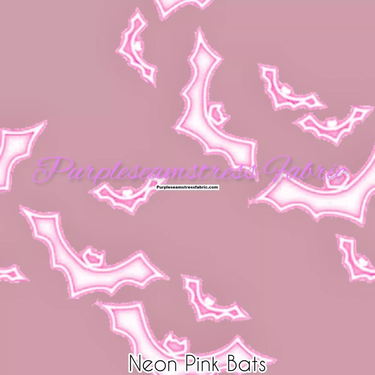 Neon Pink BatsFabric