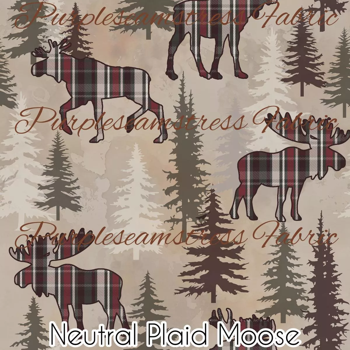 Neutral Plaid MooseFabric