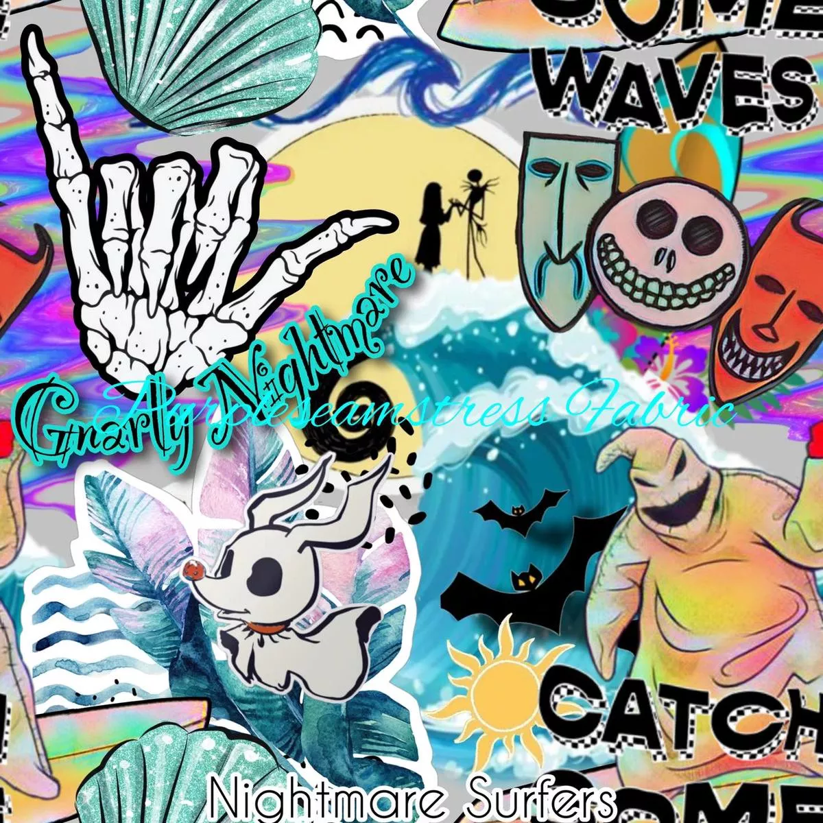 Nightmare SurfersFabric