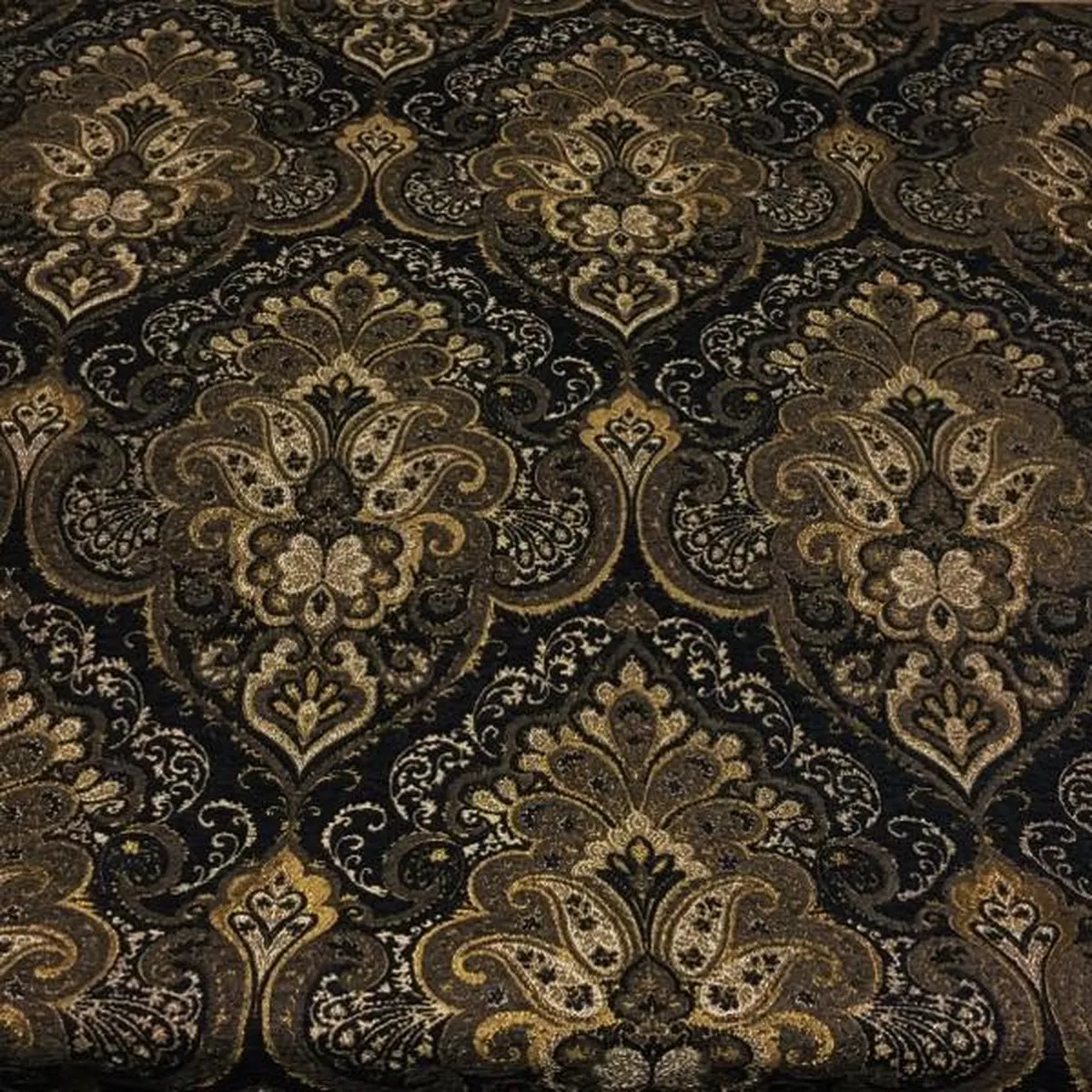 Norden Night Victorian Tapestry Black Upholstery Fabric Swavelle Mill Creek