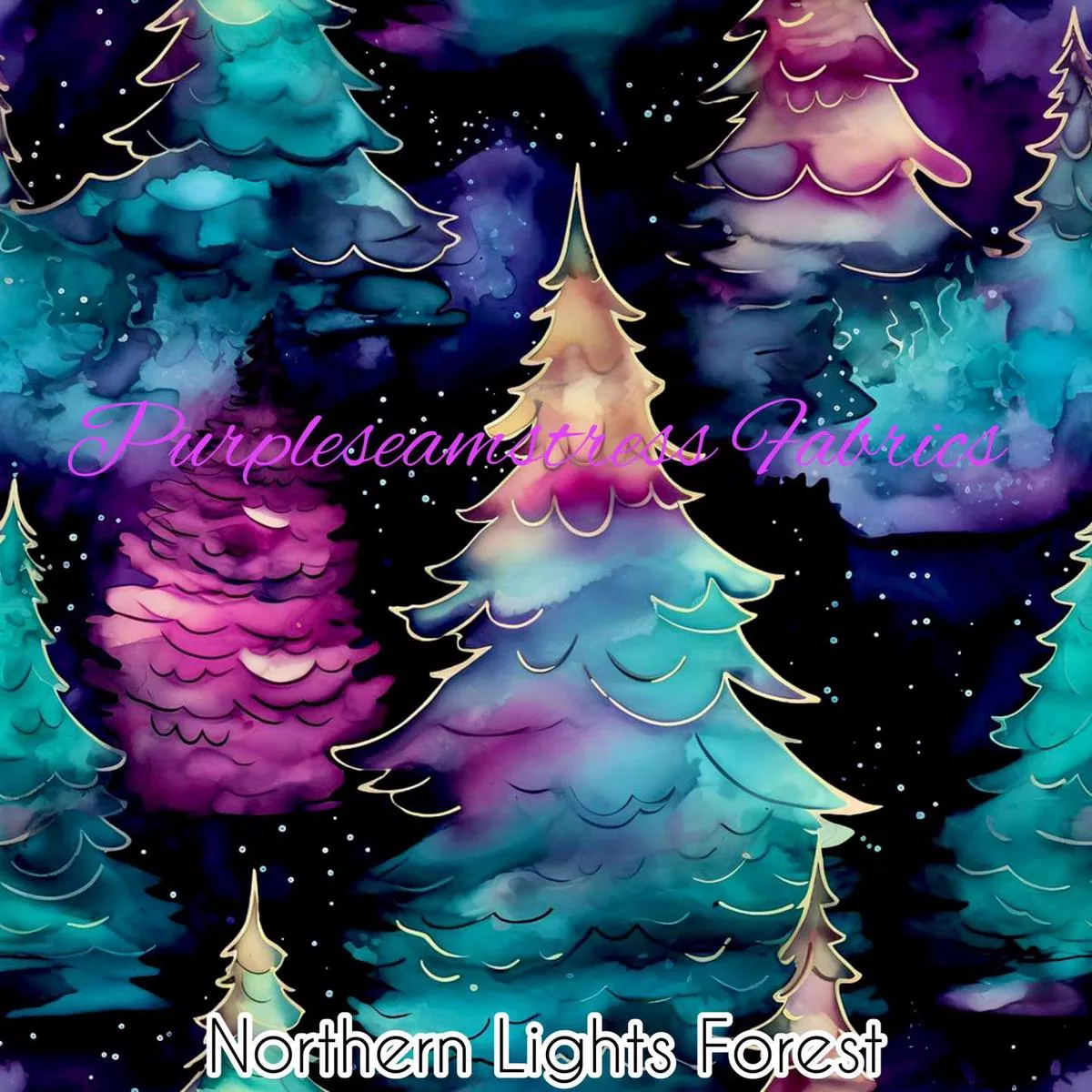 Northern Lights ForestFabric